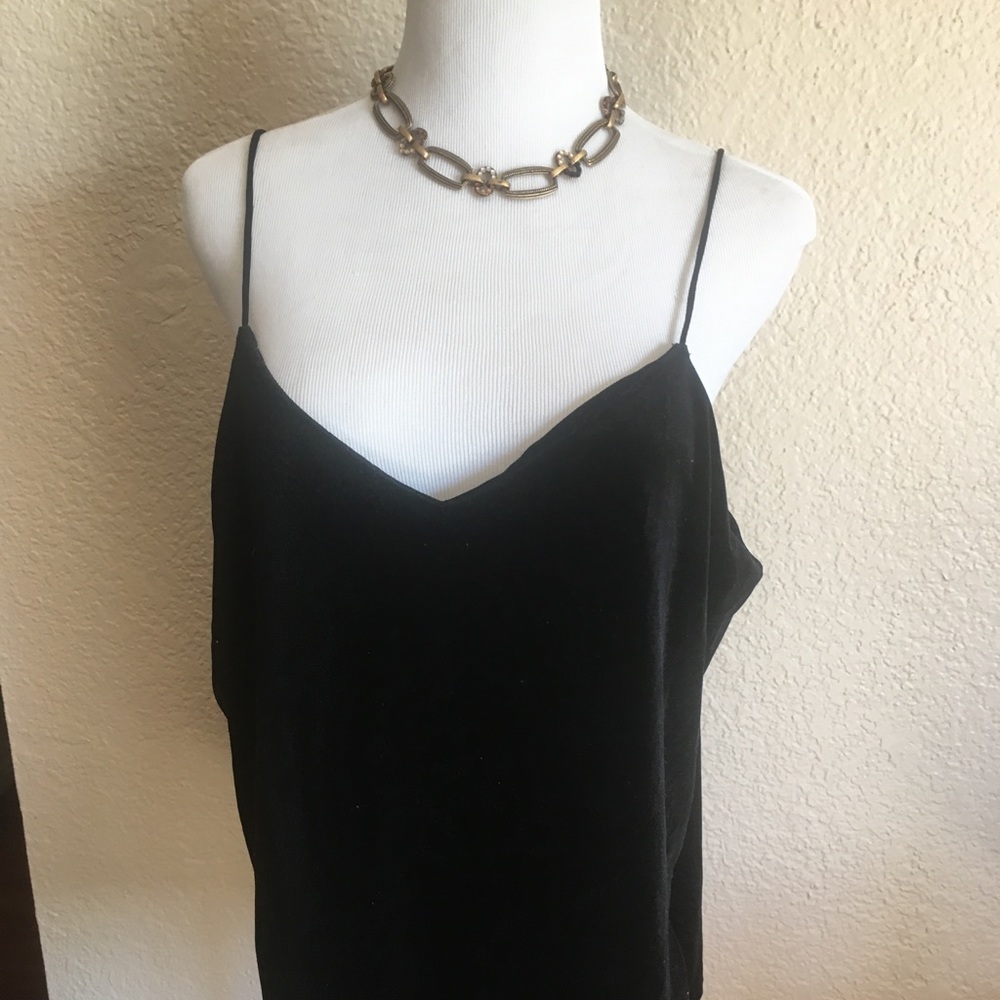 Black Velveteen Camisole